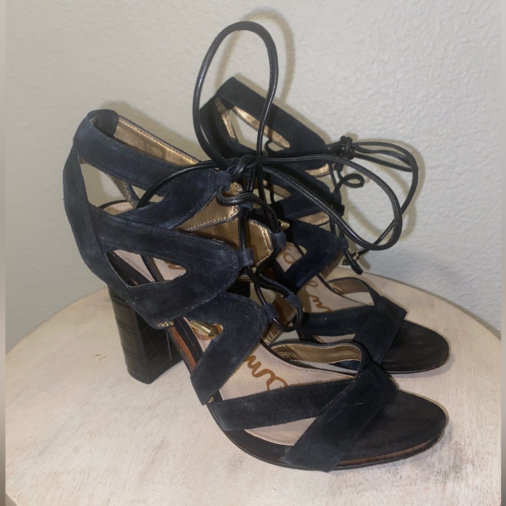 Sam Edelman black strappy heels